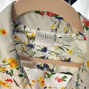 NY & Company- SOHO Jeans Apparel - Floral Pattern Chiffon Blouse